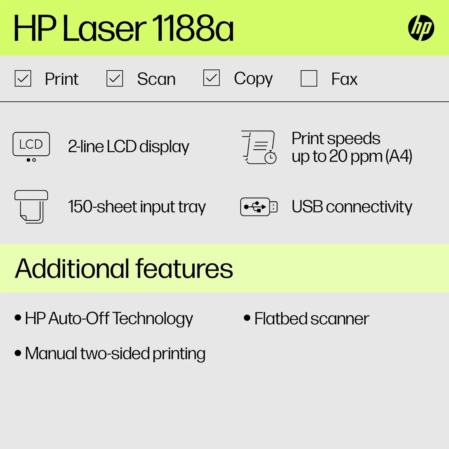 HP Laser Printer MFP 1188A A4 Multi Function view 4